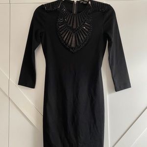 Armani Exchange embellished little black dress